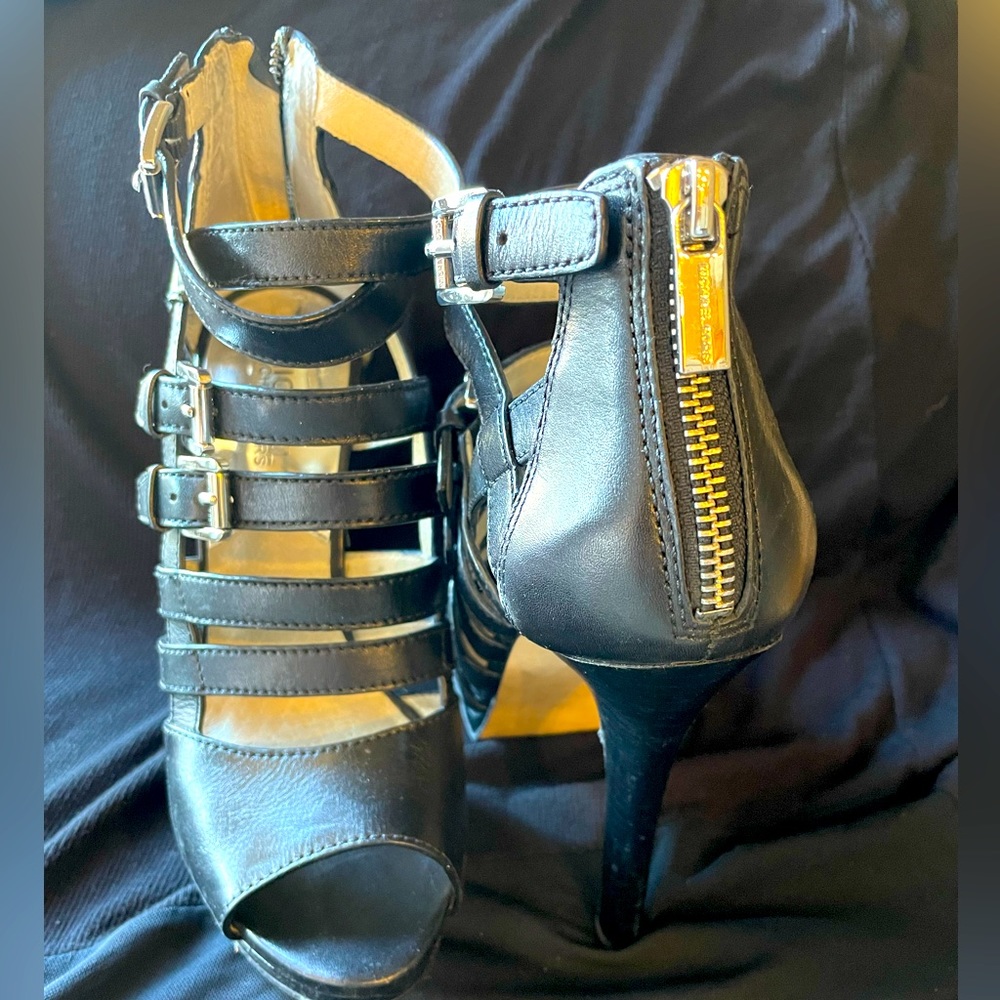 Black strap shoe